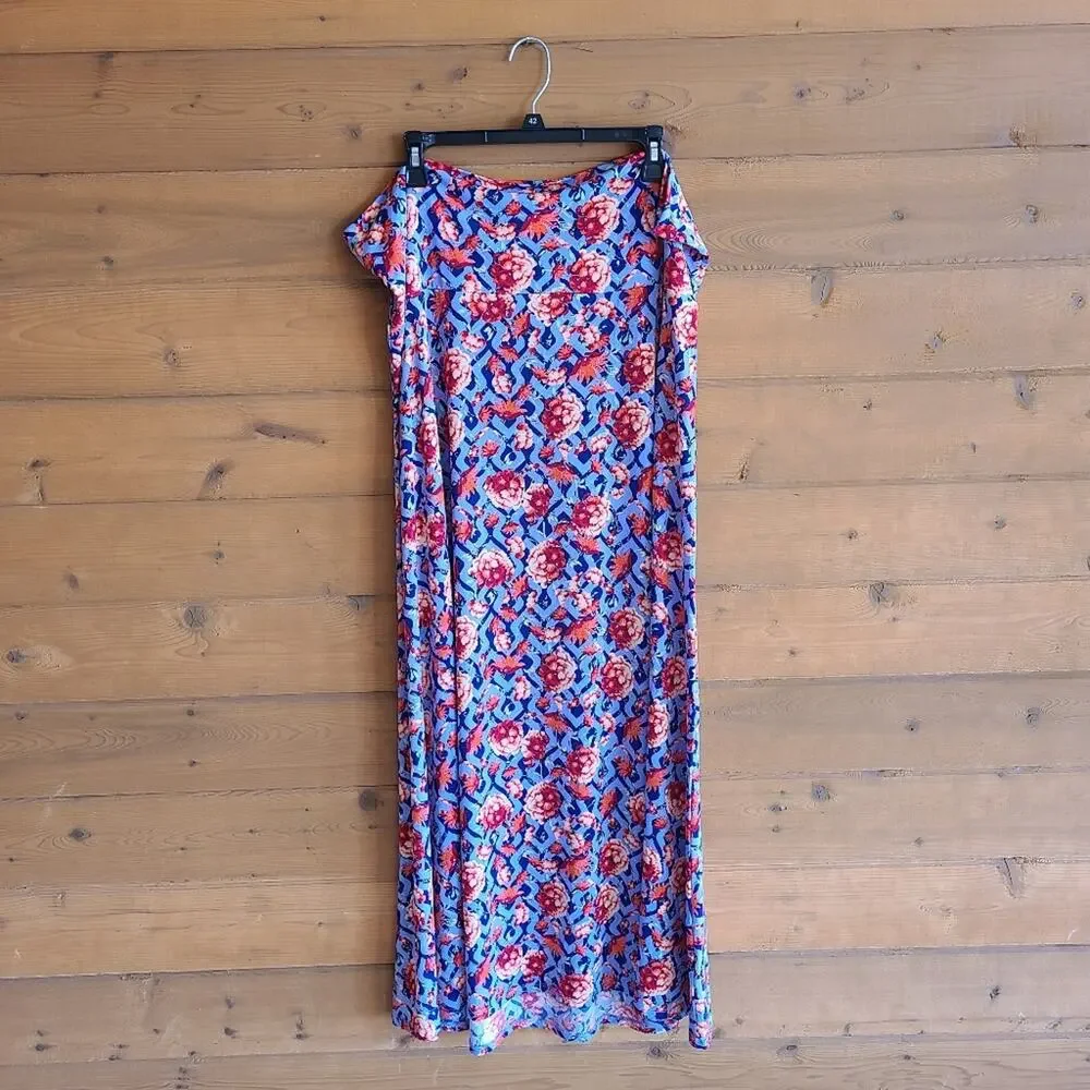 Lularoe 3XL Floral Multicolor Maxi Summer Skirt Boho Flower Garden Print - Picture 1 of 3